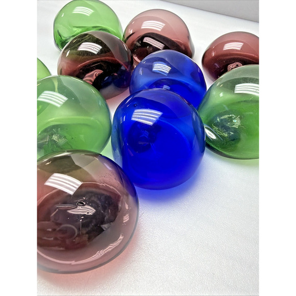 Vintage Lot of 10 Pier 1 Candlescaping Floating Bubbles Blown Glass Floats Orbs - Picture 5 of 12